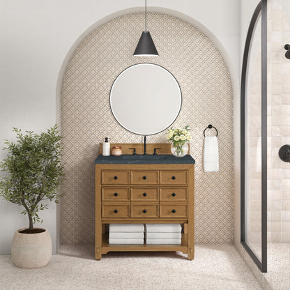 James Martin Malibu 36" Single Bathroom Vanity, Amber Birch