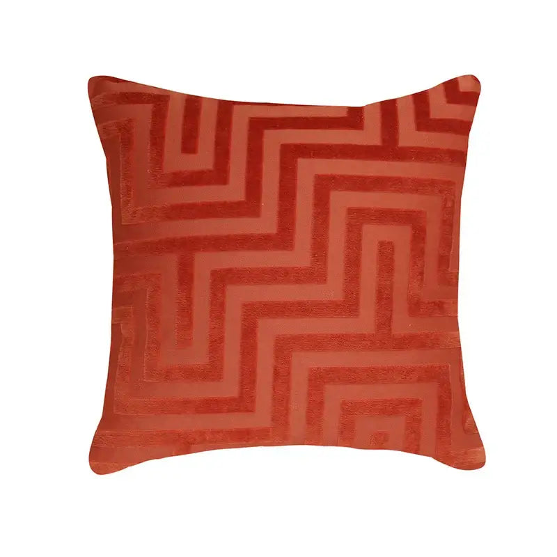 Olive and dark green geometric jacquard throw pillowcase living room