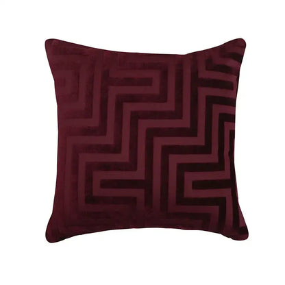 Olive and dark green geometric jacquard throw pillowcase living room
