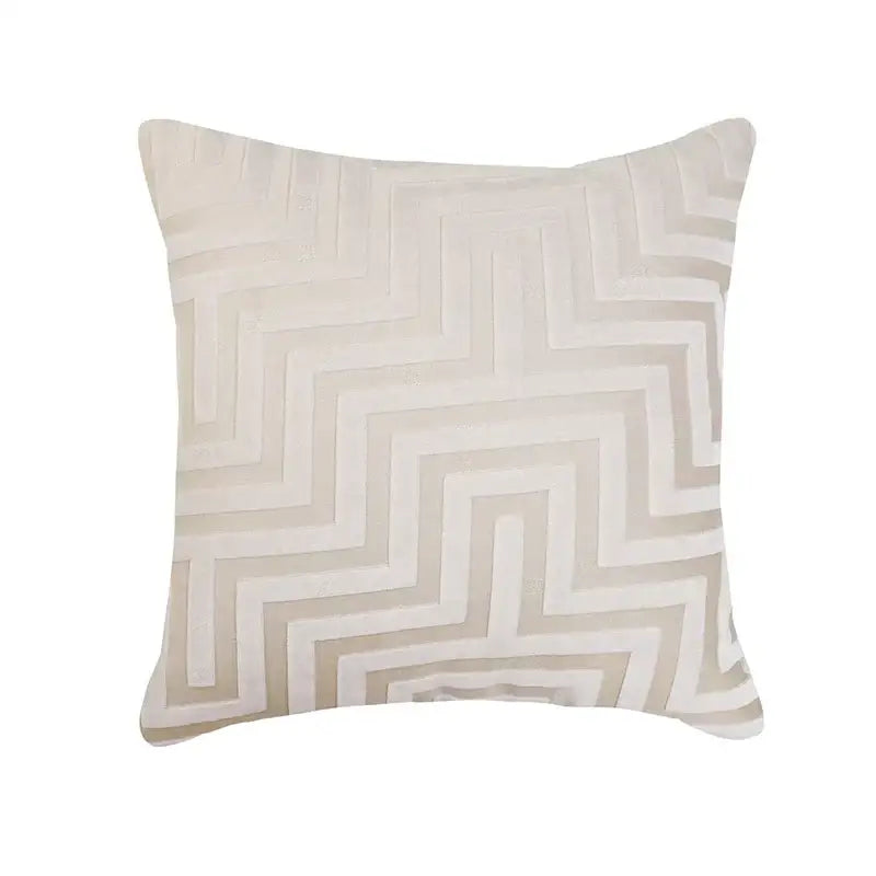 Olive and dark green geometric jacquard throw pillowcase living room