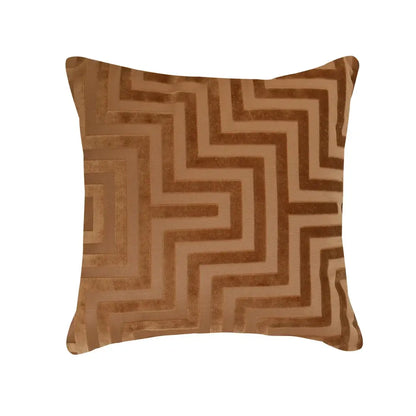Olive and dark green geometric jacquard throw pillowcase living room