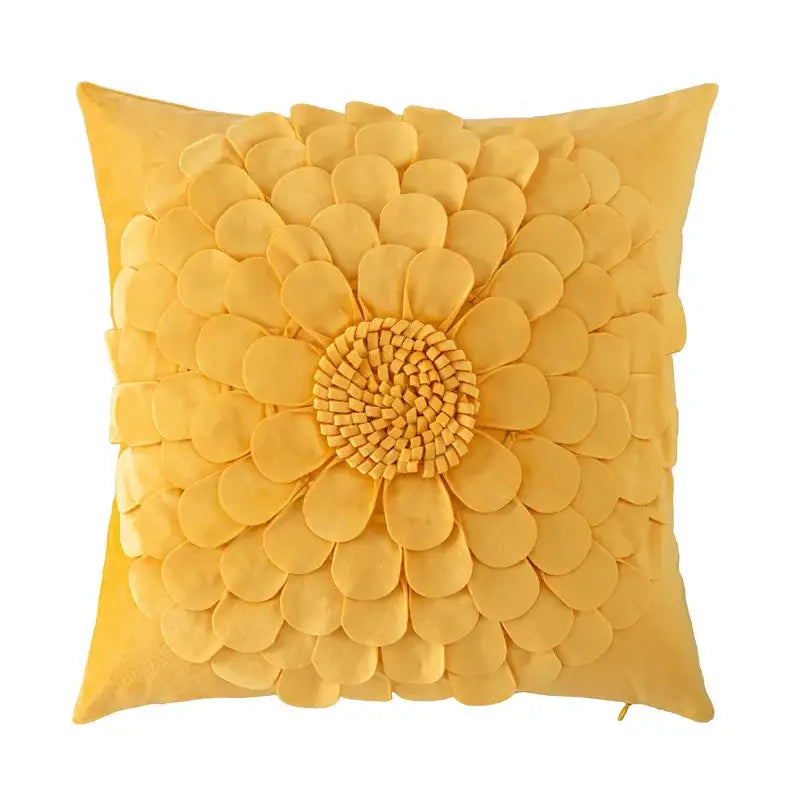 Olive green handmade flower cushion cover living room decor