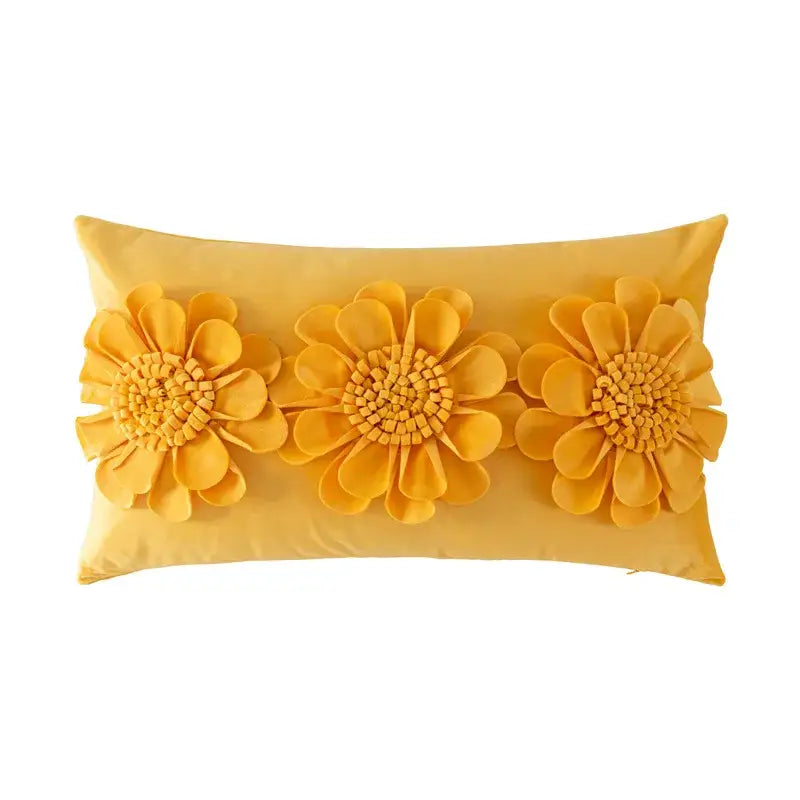 Olive green handmade flower cushion cover living room decor