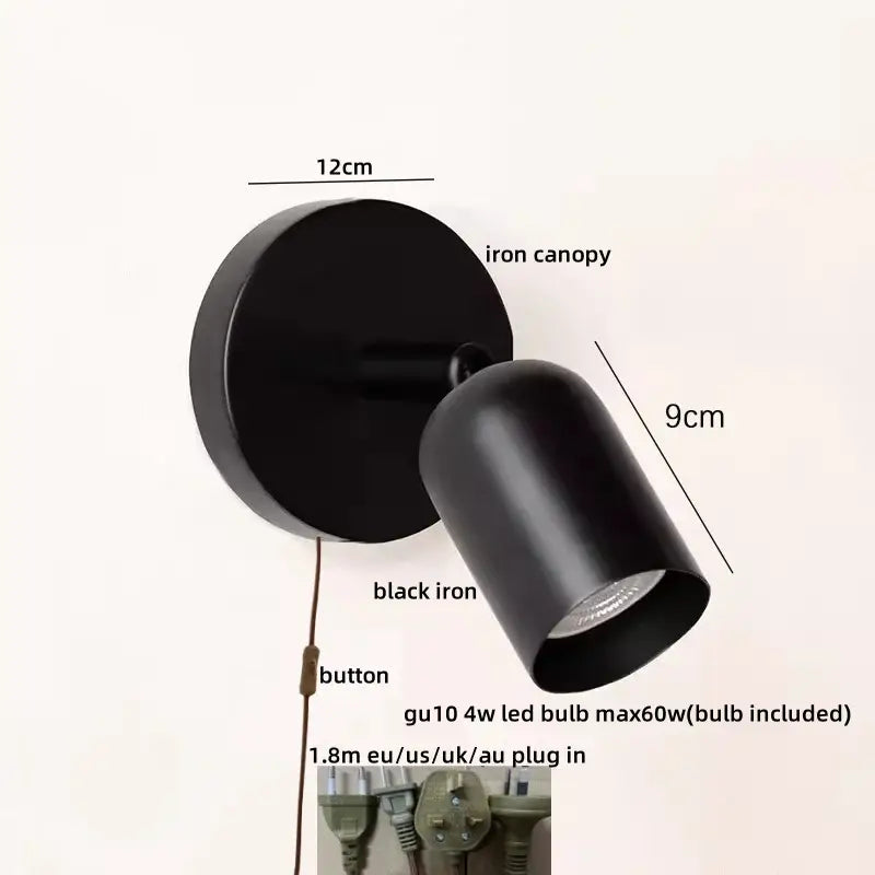 Olive green metal led wall sconce with pull chain for stairwell