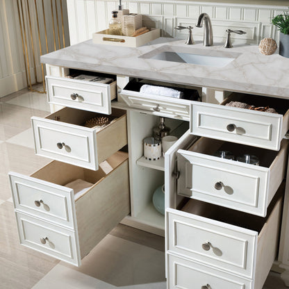 James Martin Bristol 48" Single Bathroom Vanity, Bright White