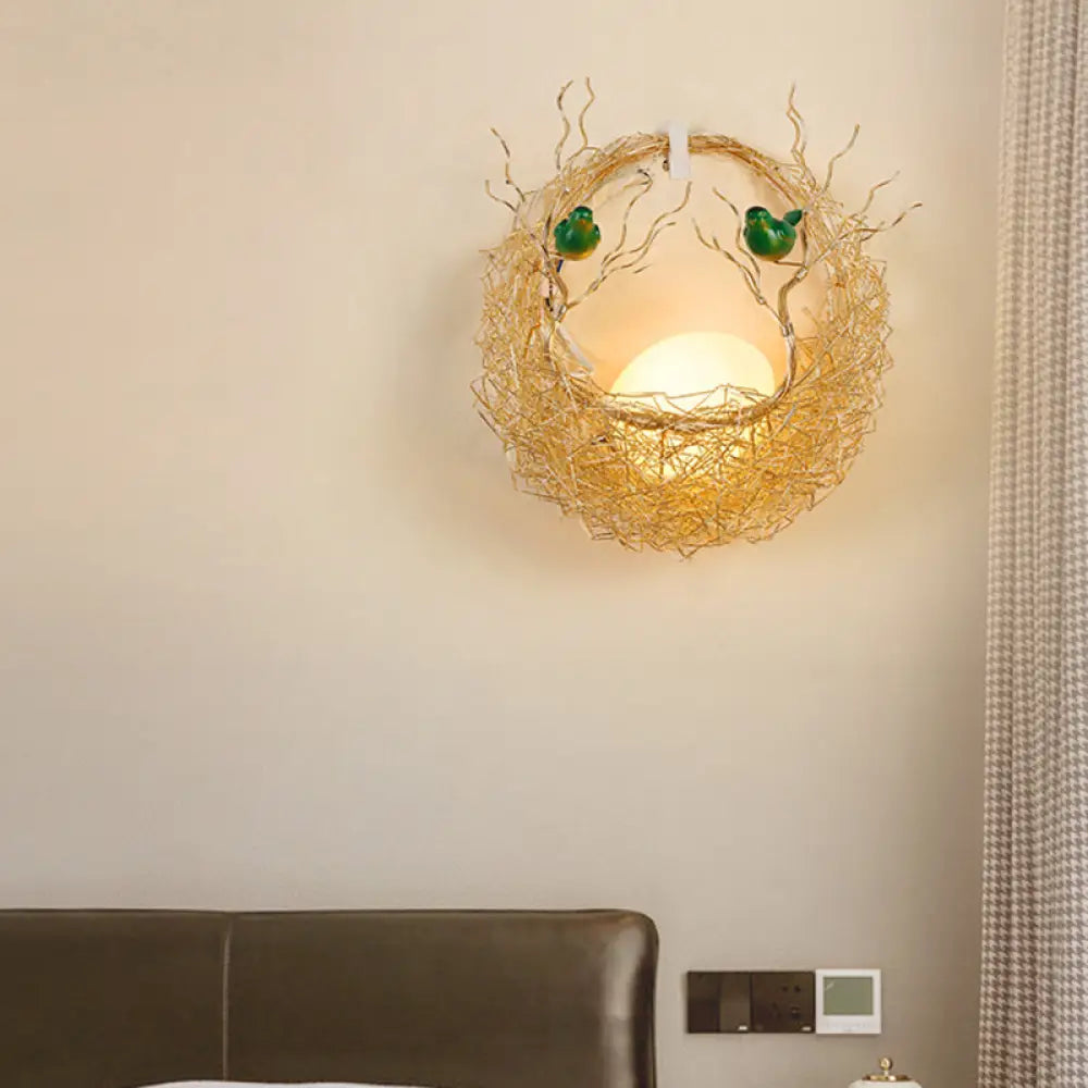 DecorBites™ Opal Glass Wall Sconce Light with Modern Flair for Living Room