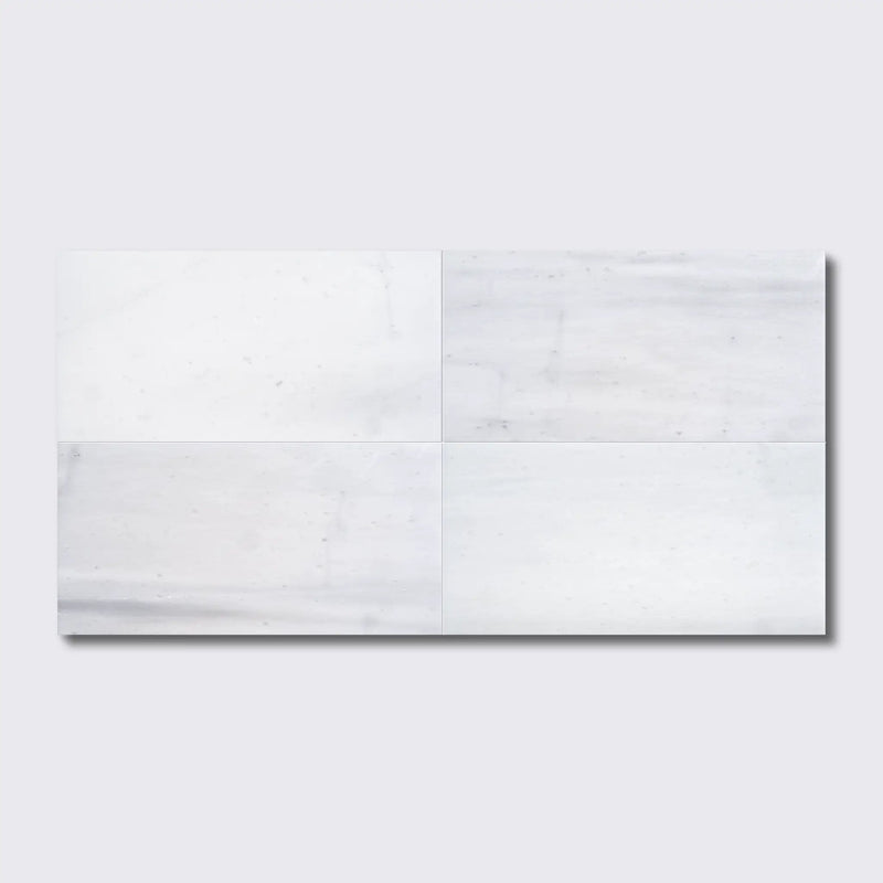 Opium White Honed Marble Tiles 12x24