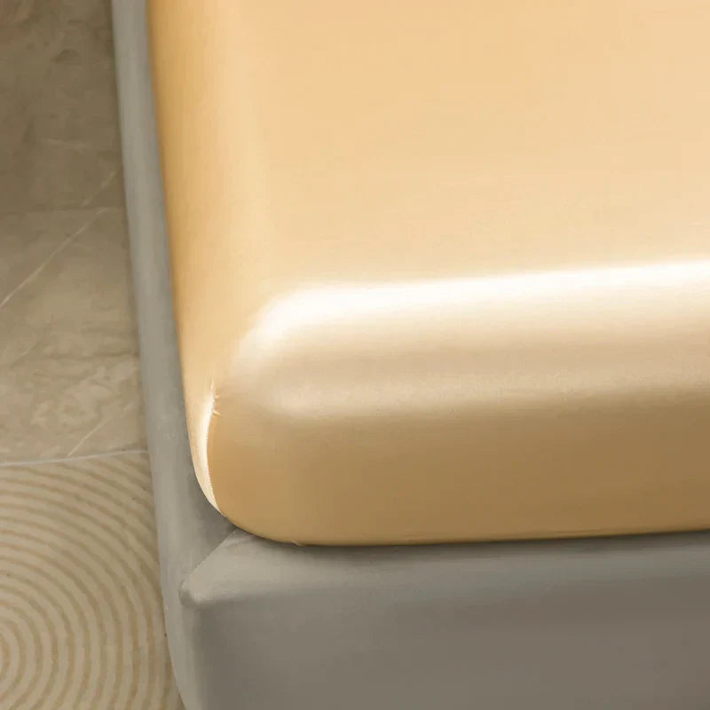 DecorBites™ Opulent Solid Color Satin Bedding Set