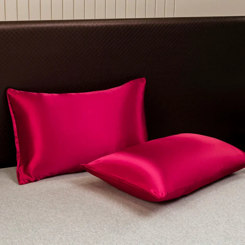 DecorBites™ Opulent Solid Color Satin Bedding Set