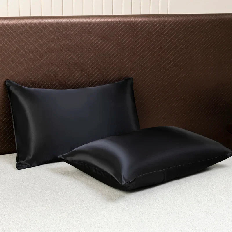 DecorBites™ Opulent Solid Color Satin Bedding Set