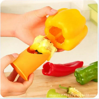 Orange 2pcs vegetable cutter corer seed remover kitchen gadget