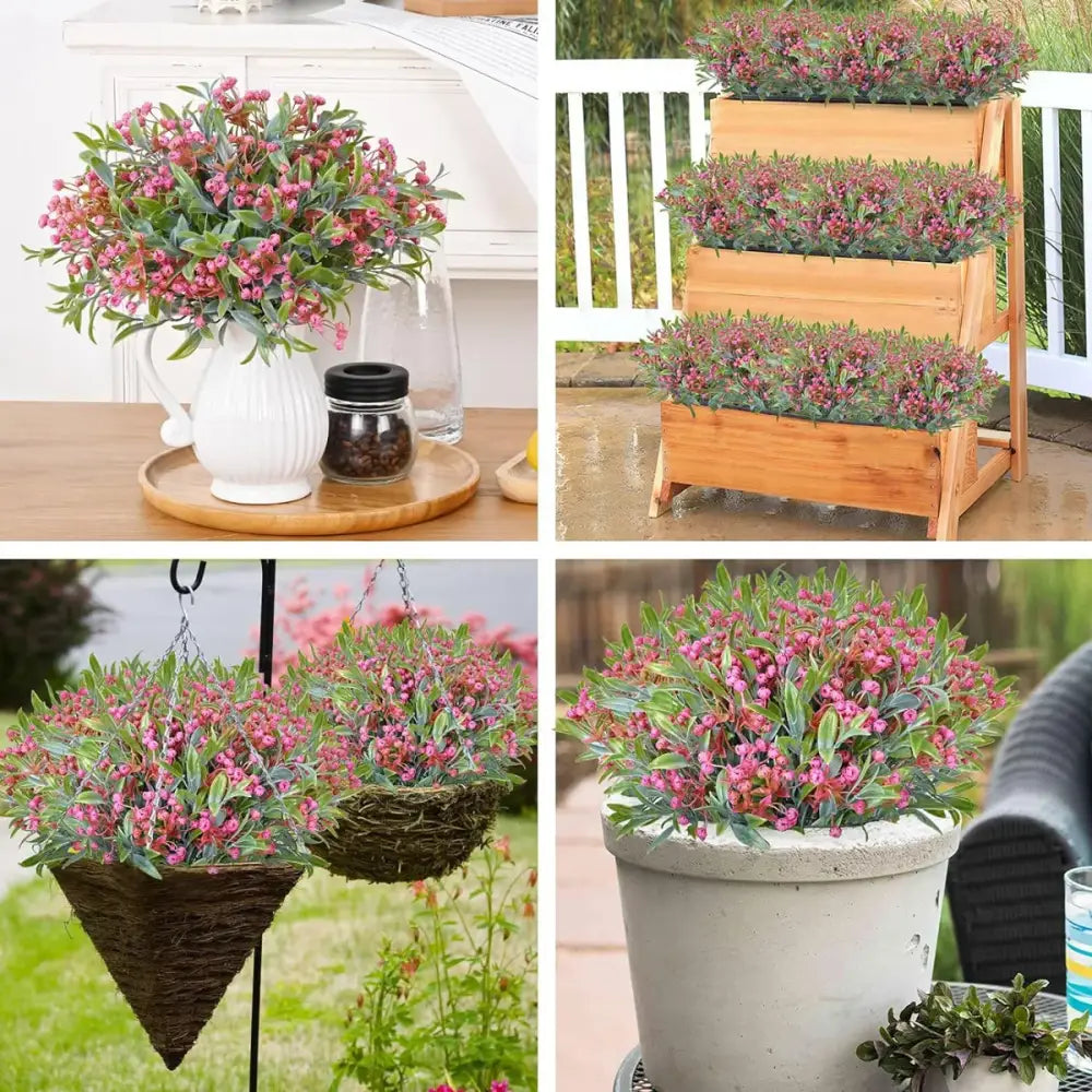 Orange babysbreath lover fruit artificial plant pumpkin garden decor