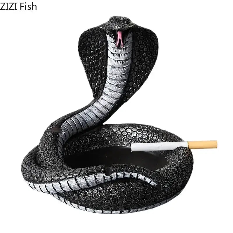Orange cobra ashtray resin crafts office decor