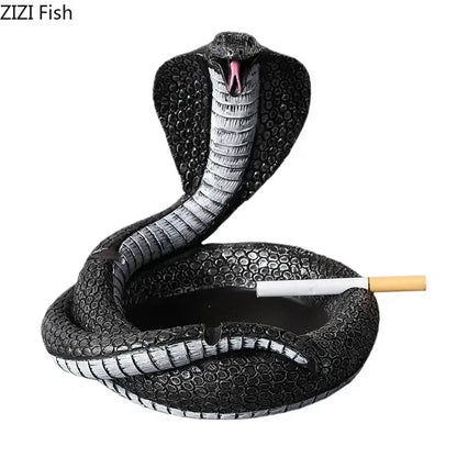 Orange cobra ashtray resin crafts office decor