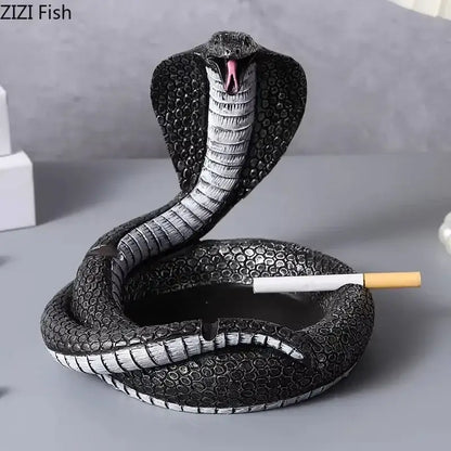 Orange cobra ashtray resin crafts office decor