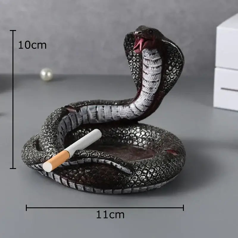 Orange cobra ashtray resin crafts office decor