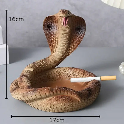 Orange cobra ashtray resin crafts office decor