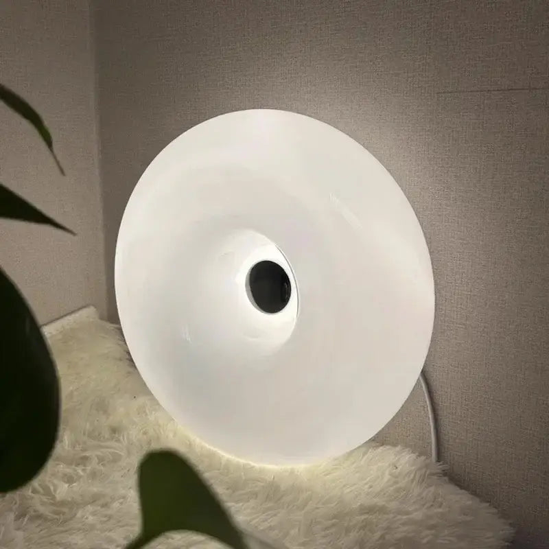 Orange glass donut led wall sconce for bedroom lighting