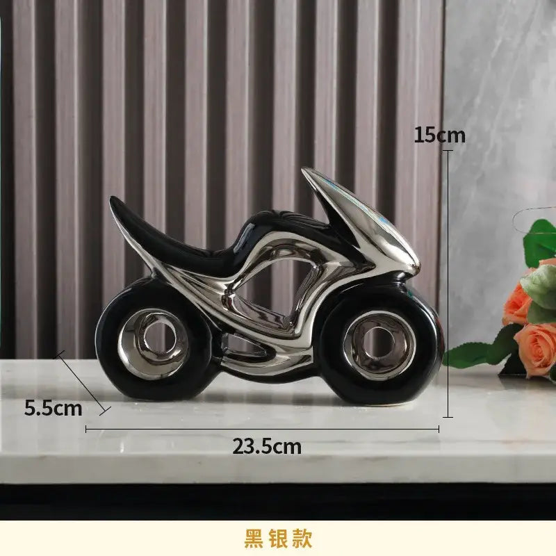 Orange & gold ceramic motorcycle light decoration living room