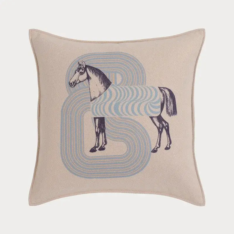 Orange horse 45x45 square throw pillowcase living room decor