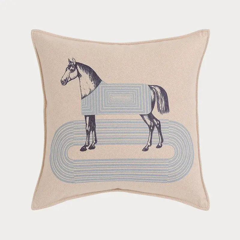 Orange horse 45x45 square throw pillowcase living room decor