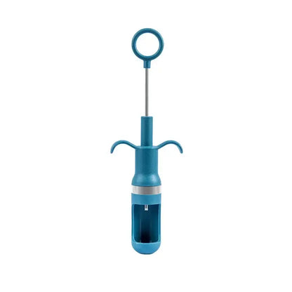Orange metal cherry pitter fruit core remover kitchen tool