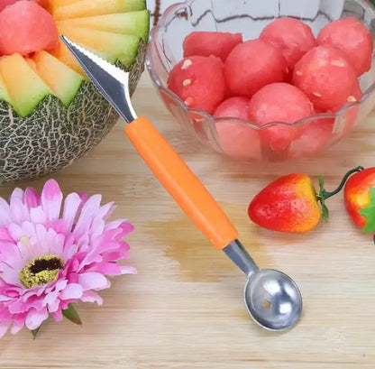 Orange stainless steel mini ball digger kitchen tool