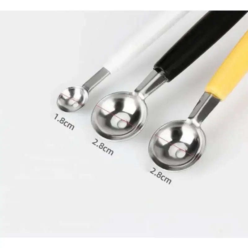 Orange stainless steel mini ball digger kitchen tool