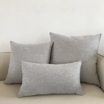 Orange textured linen cushion cover set living room ivory sofa cushion