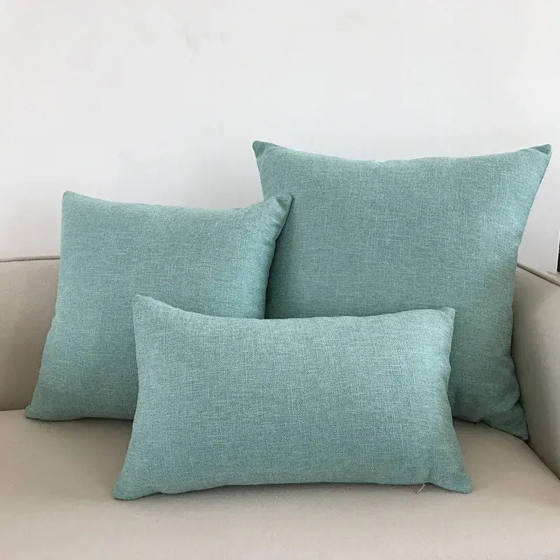 Orange textured linen cushion cover set living room ivory sofa cushion