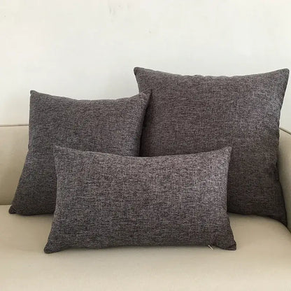 Orange textured linen cushion cover set living room ivory sofa cushion