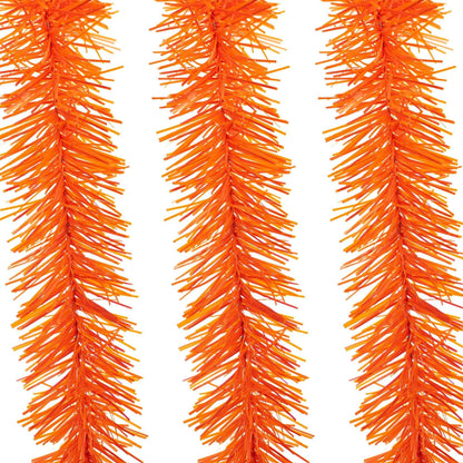 Matte Orange Tinsel Garland