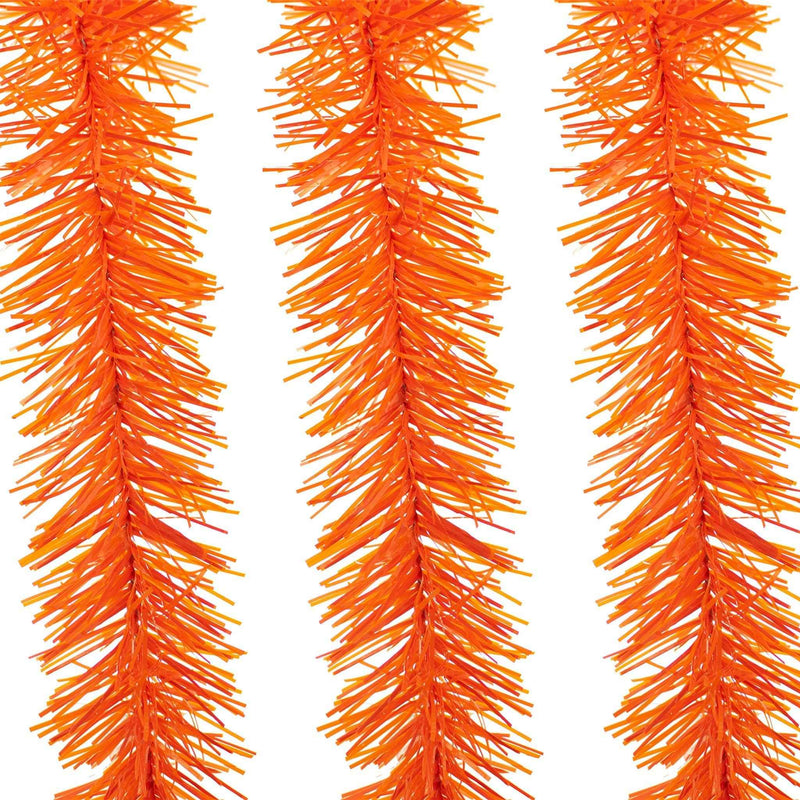 Matte Orange Tinsel Garland