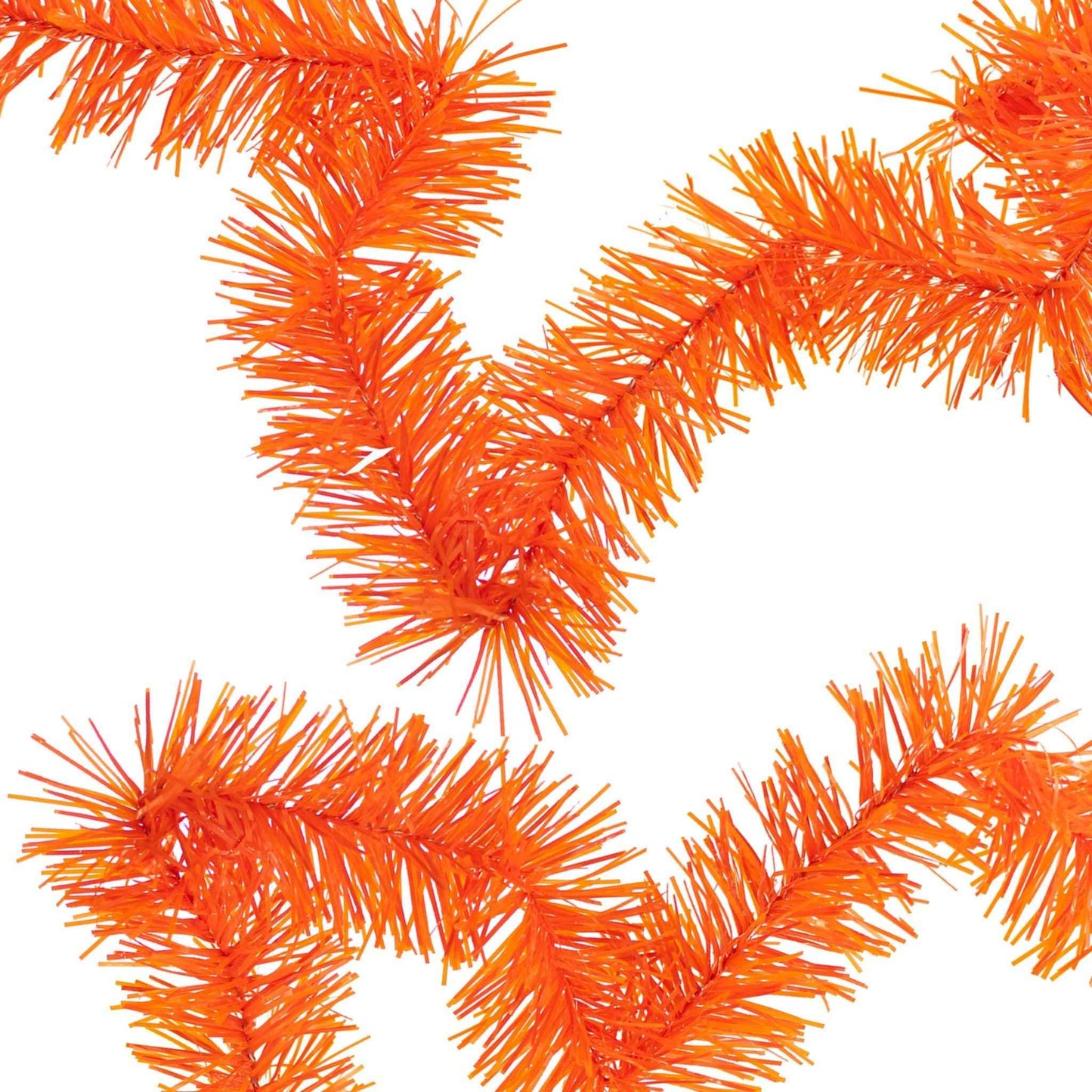 Matte Orange Tinsel Garland