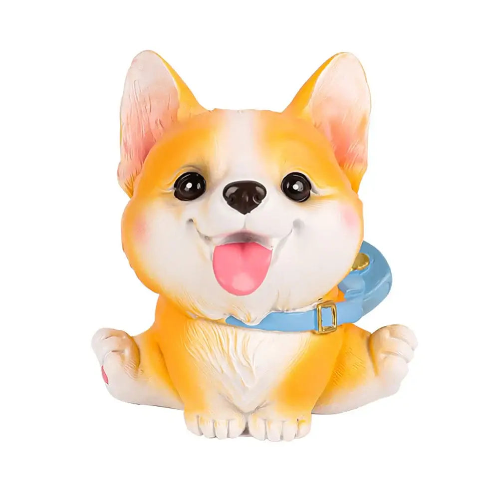 Orange & white corgi dog figurine miniatures – bedroom decor