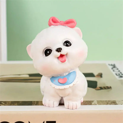 Orange & white corgi dog figurine miniatures – bedroom decor
