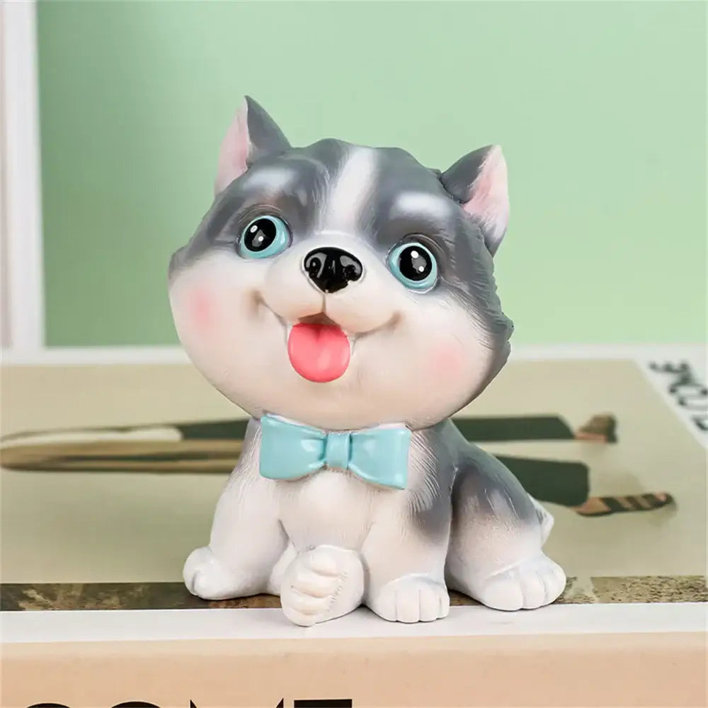 Orange & white corgi dog figurine miniatures – bedroom decor