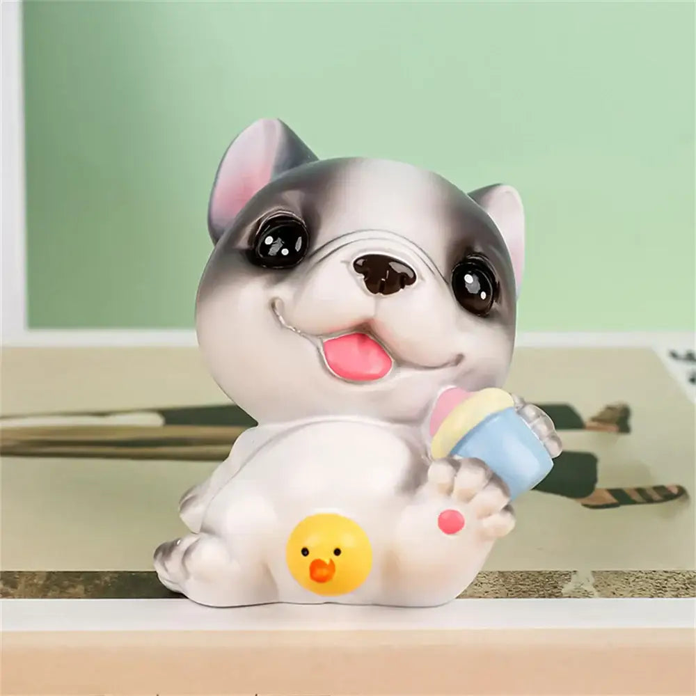 Orange & white corgi dog figurine miniatures – bedroom decor