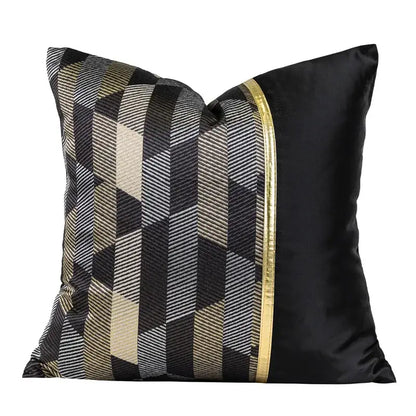 Oriental gold floral jacquard pillow cover living room art case