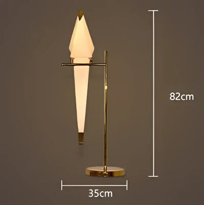 Origami white & gold crane chandelier iron led light for bedroom