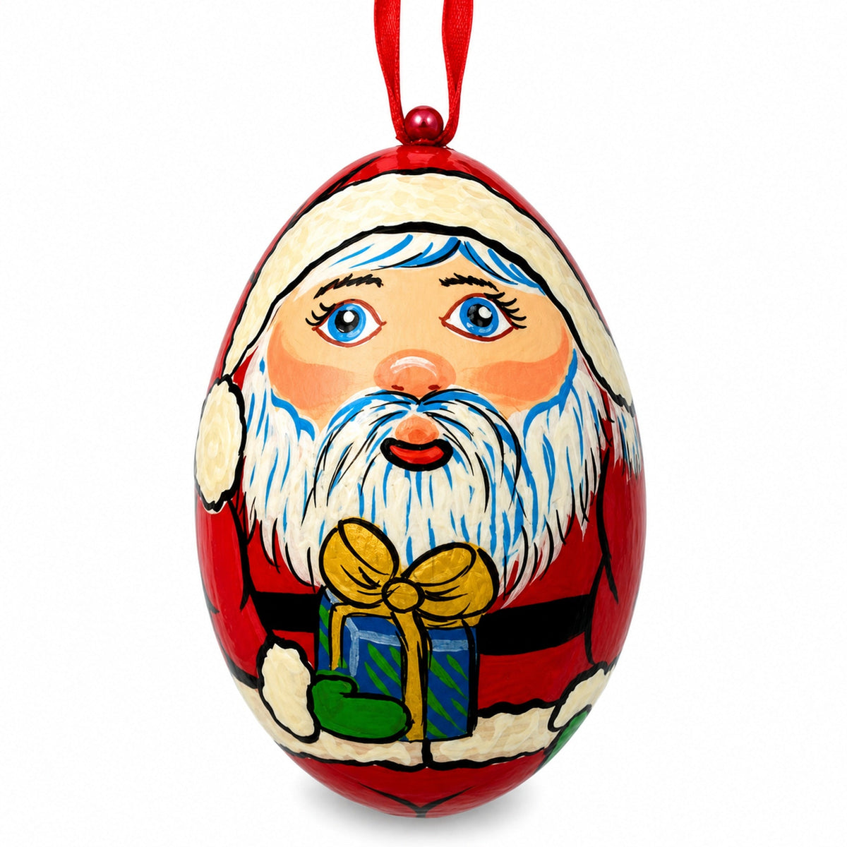 Santa Wooden Christmas Ornament