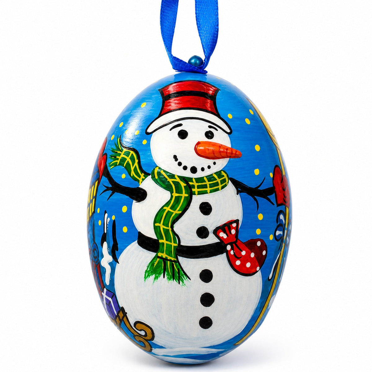 Snowman Wooden Christmas Ornament