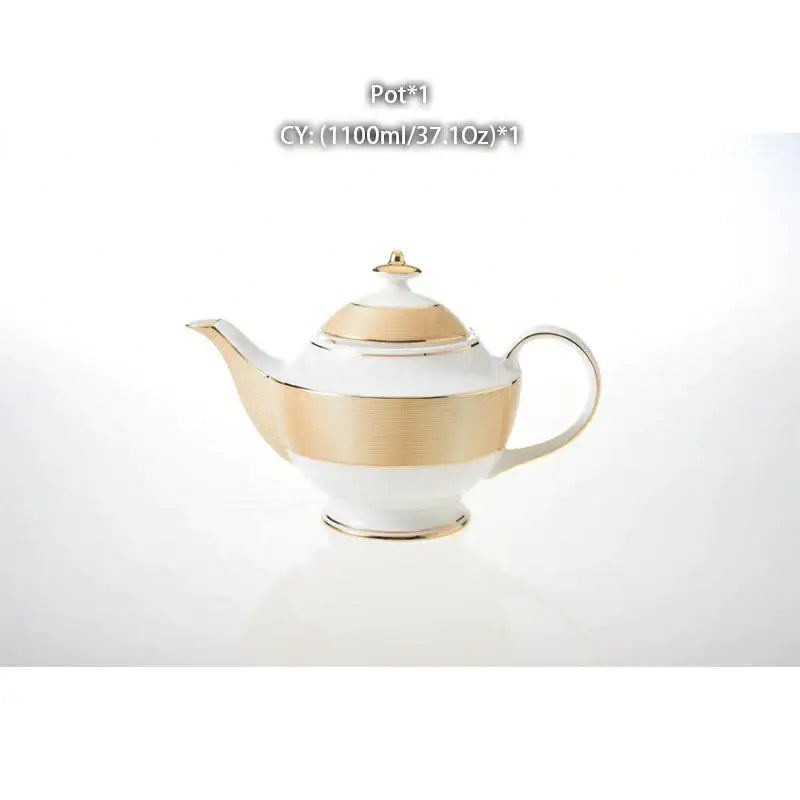 Ornate 18th century scene bone china tea pot dining room porcelain