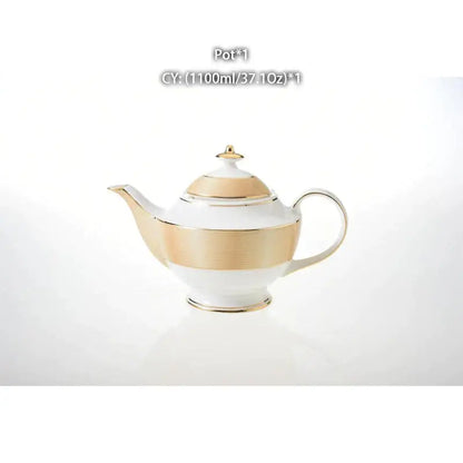 Ornate 18th century scene bone china tea pot dining room porcelain