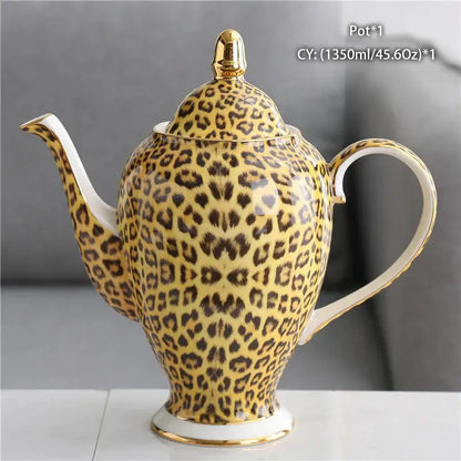 Ornate 18th century scene bone china tea pot dining room porcelain
