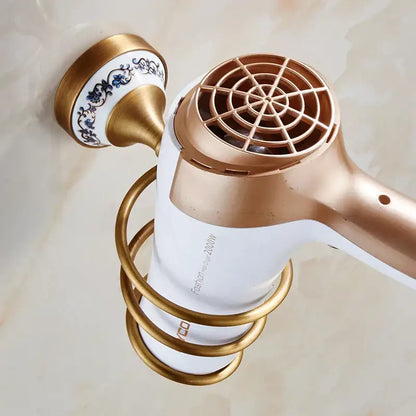 Ornate brass and white ceramic bath hardware set bathroom accessories