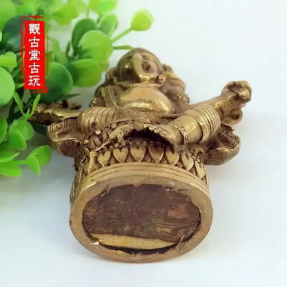 Ornate bronze ganapati elephant buddha statue living room decor