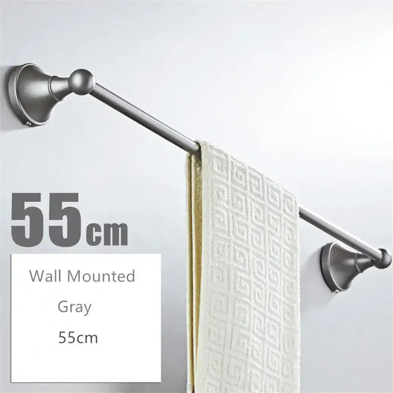 Ornate brushed nickel gray bathroom accessories set – bathroom