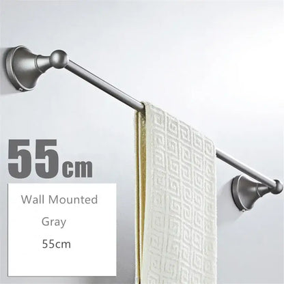 Ornate brushed nickel gray bathroom accessories set – bathroom