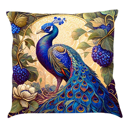 Ornate cat design linen pillowcase – living room cushion cover